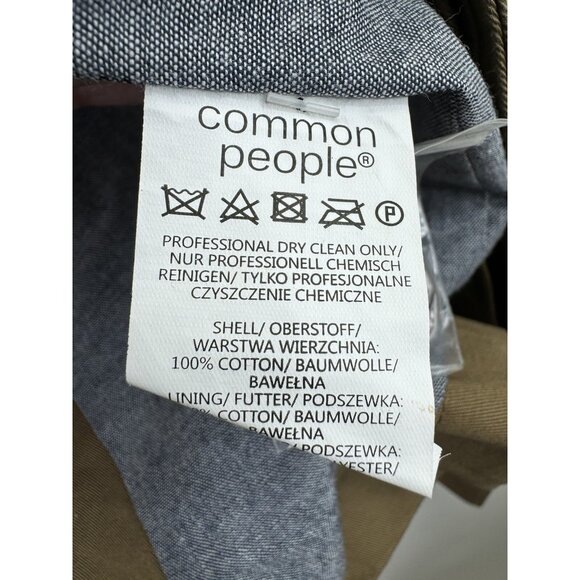 COMMON PEOPLE Men's Premium Long Overcoat Jacket Size Large - Picture 11 of 12